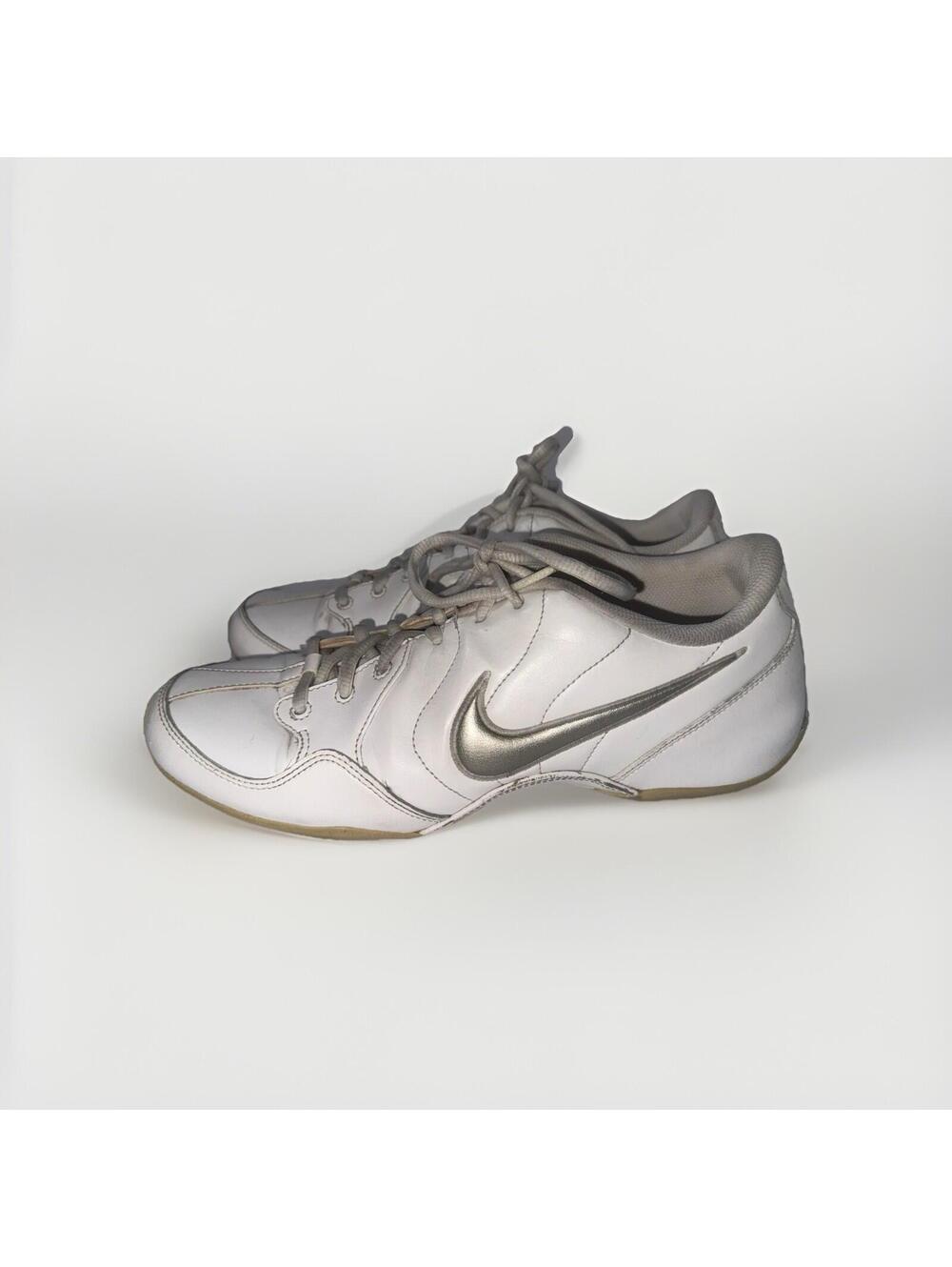 NIKE 366191-103 Women's Leather Athletic Shoes - Size 9.5 White/silver